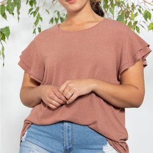 Curvy Ruffle Sleeve Too